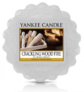 crackling wood fire