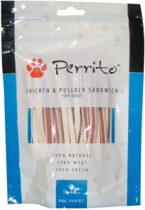 chicken and pollock sandwich stripes bag